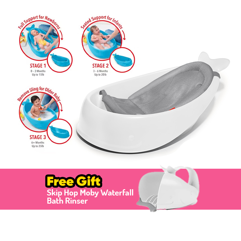 Skip Hop Moby Smart Sling 3 Stage Bath + FREE GIFT